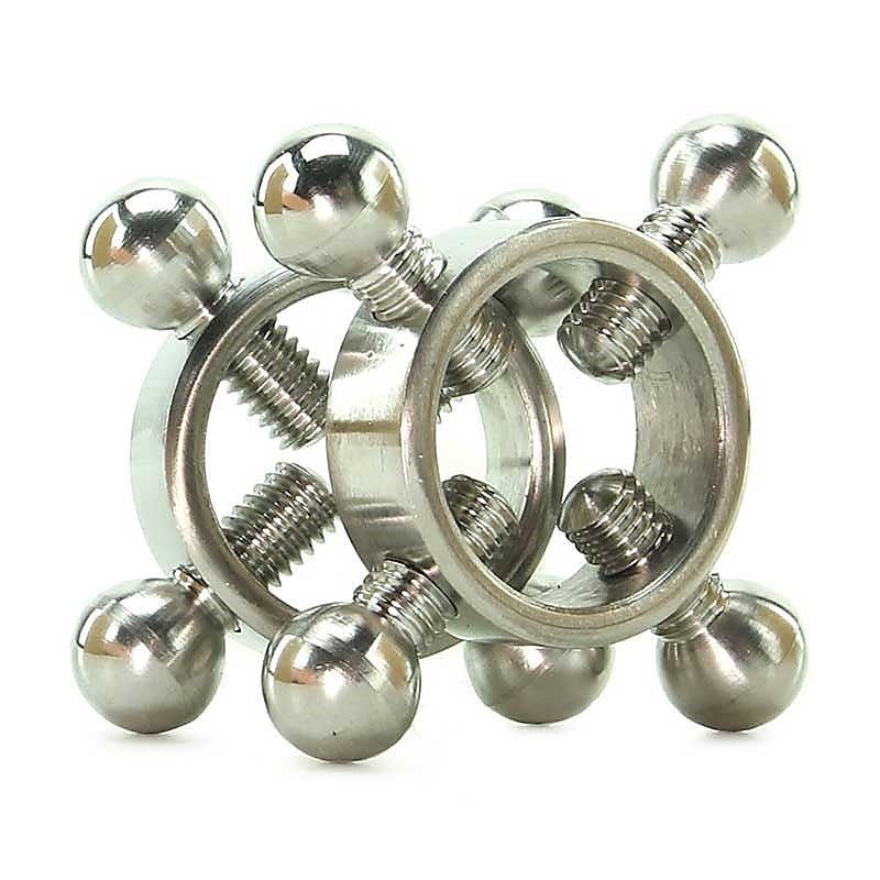 Rings Of Fire Stainless Steel Nipple Press Set by XR Brands - Breast and Nipple Toys
