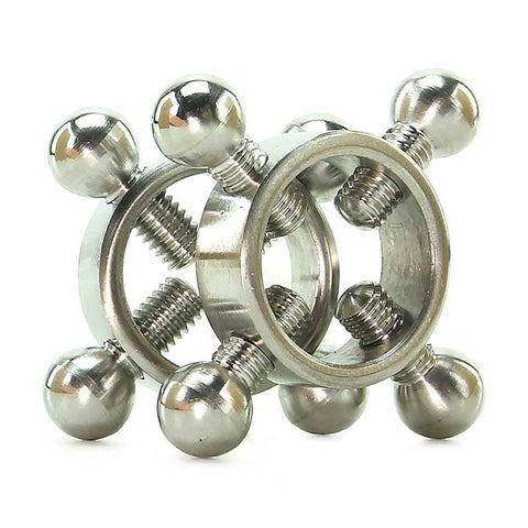 Rings Of Fire Stainless Steel Nipple Press Set by XR Brands - Breast and Nipple Toys