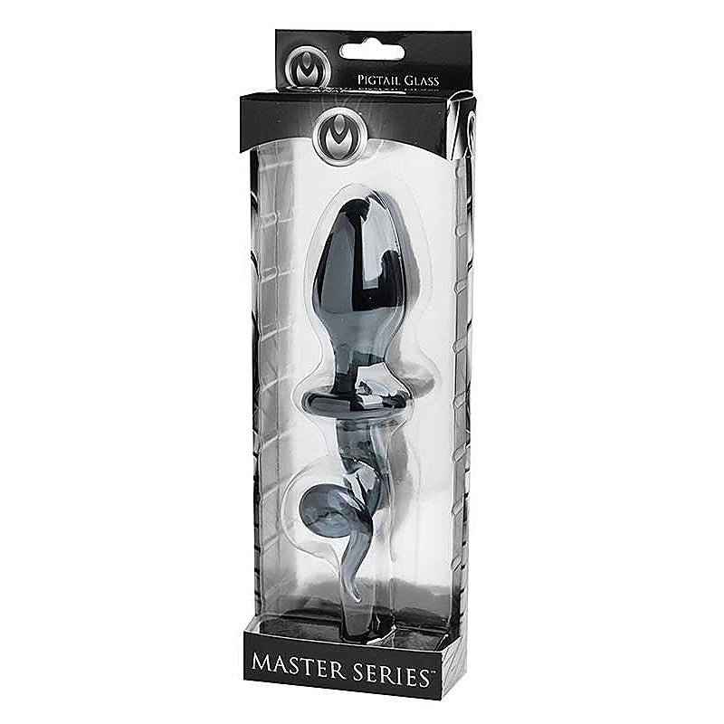 Swine Pig Tail Glass Anal Plug by XR Brands - Glass Sex Toys