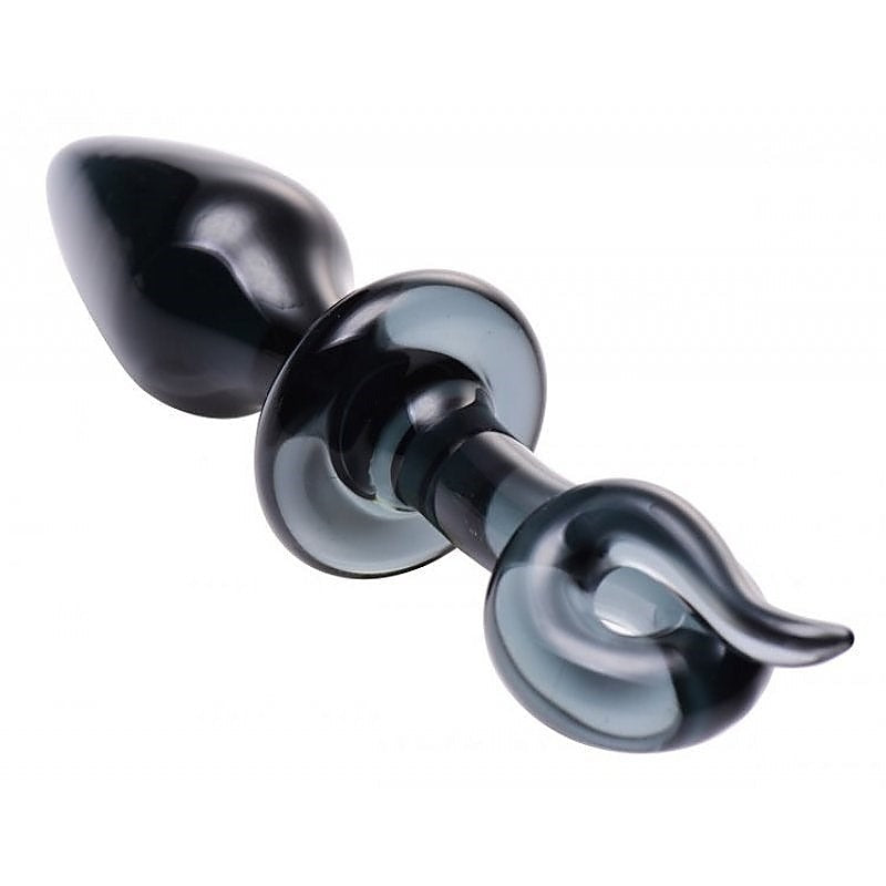Swine Pig Tail Glass Anal Plug by XR Brands - Glass Sex Toys