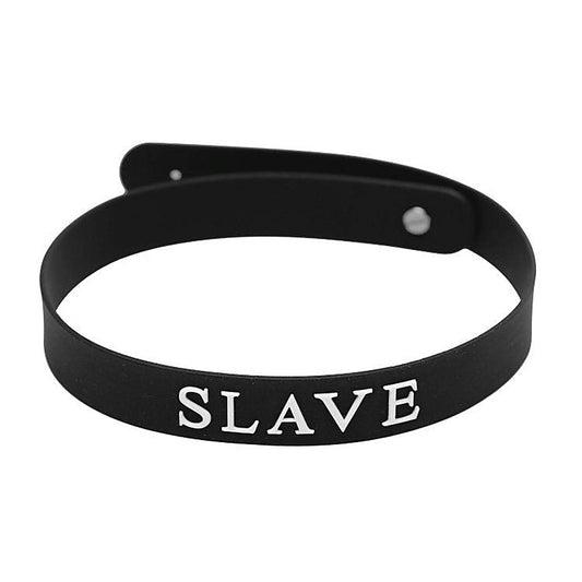 Slave Silicone Collar Black by XR Brands - Collars and Leads