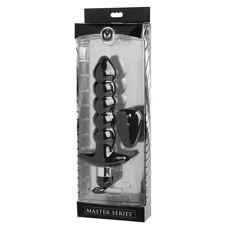 Wireless Black Vibrating Anal Beads With Remote by XR Brands - Anal Vibrators