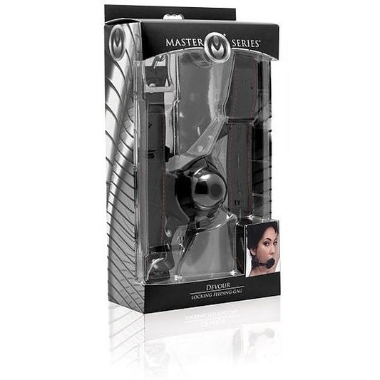 Devour Locking Feeding Gag by XR Brands - Bondage Gags and Bits
