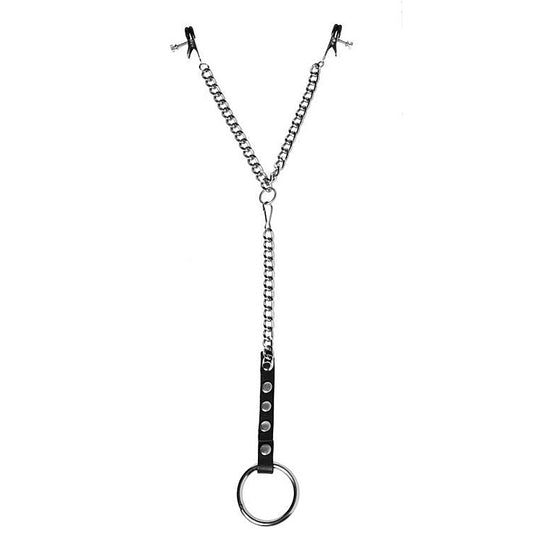 Nipple Clamps And Cock Ring Set by XR Brands - Cock Rings