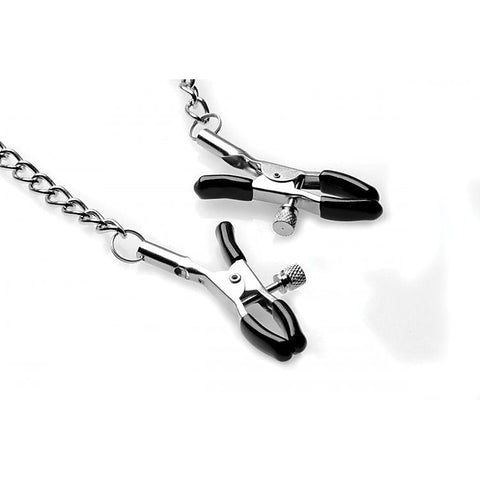 Silicone Ball Gag With Nipple Clamps by XR Brands - Bondage Gags and Bits