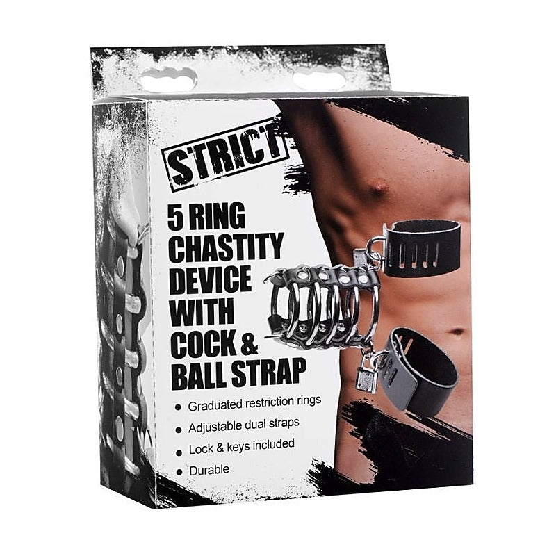 XR Brands Strict Gates Of Hell Chastity Device Male Cock Cage - Male Chastity