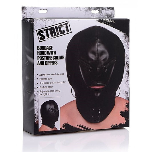 Strict Hood Mask Zipper by XR Brands - Bondage Hoods