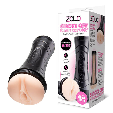 Zolo STROKE OFF Pornstar Pussy Realistic Vagina Stroker - Masturbators and Strokers