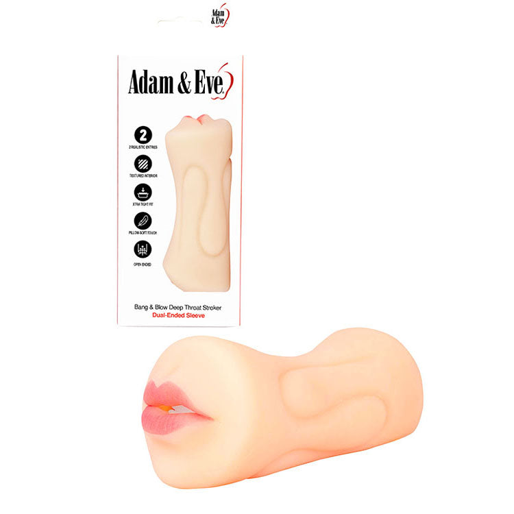 Adam & Eve BANG & BLOW Deep Throat Stroker - - Realistic Butts And Vaginas