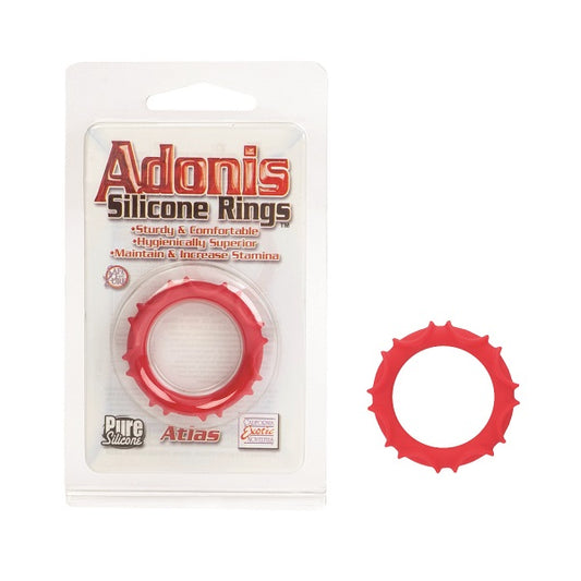 Adonis Atlas Silicone Cock Ring - Black - Cock Rings