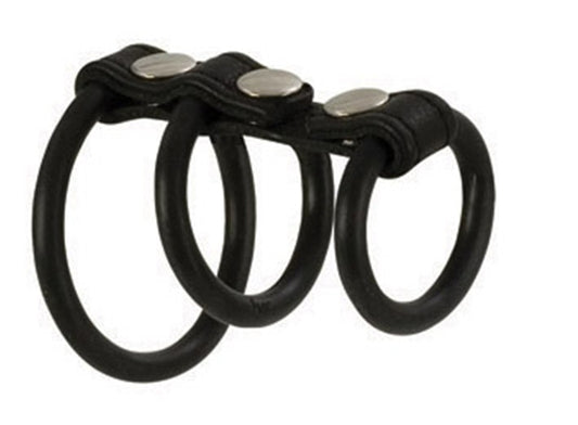 Adonis Triton Leather Cock Ring - - Cock Rings