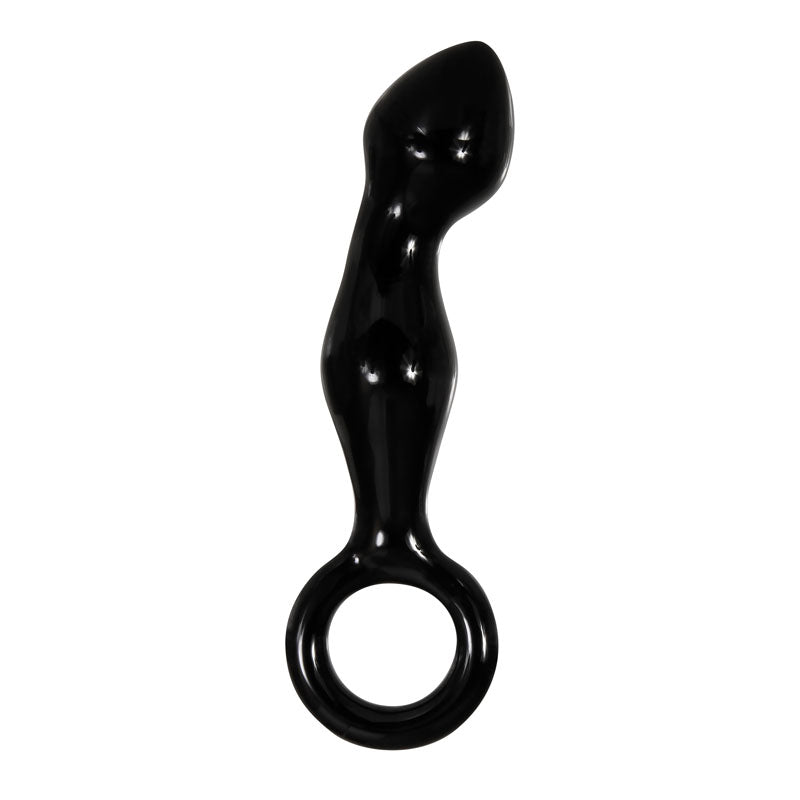 Adam & Eve Adams Glass Prostate Massager - Black - - Prostate Toys