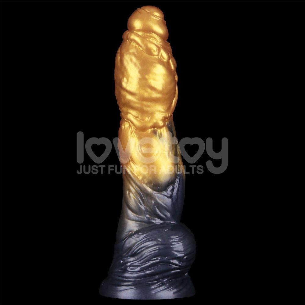 Lovetoy Aerosx Dual Density Fantasy Dildo Gold/Blue Inflatable Design - - Realistic Dildos