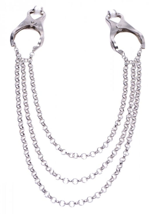 Affix Triple Chain Nipple Clamps - - Nipple and Clit Clamps