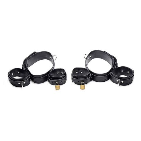 XR Brands Strict Frog Tie Bondage Restraint Set Black with Locking System - Bondage Kits