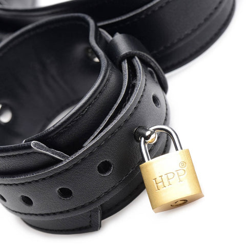 XR Brands Strict Frog Tie Bondage Restraint Set Black with Locking System - Bondage Kits
