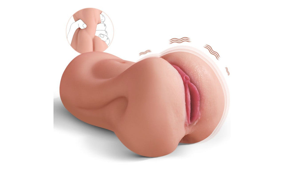 Xise Agatha Realistic Vibrating Vaginal Masturbator - Flesh - Masturbators and Strokers