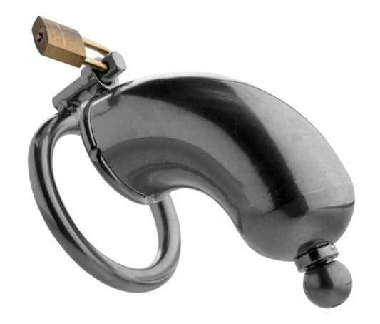 Armor Chastity Cage with Removable Urethral Insert - - Penis Plugs