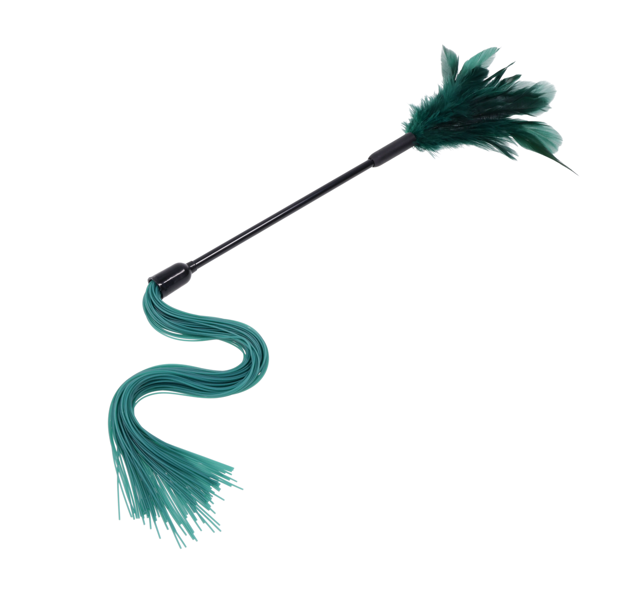Sex & Mischief Indica Feather Tickler Whip Green - - Whips And Crops