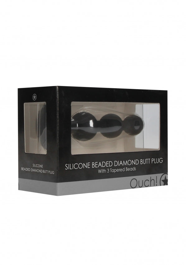 Shots Toys Silicone Butt Plug with Diamond Gem Base - Butt Plugs