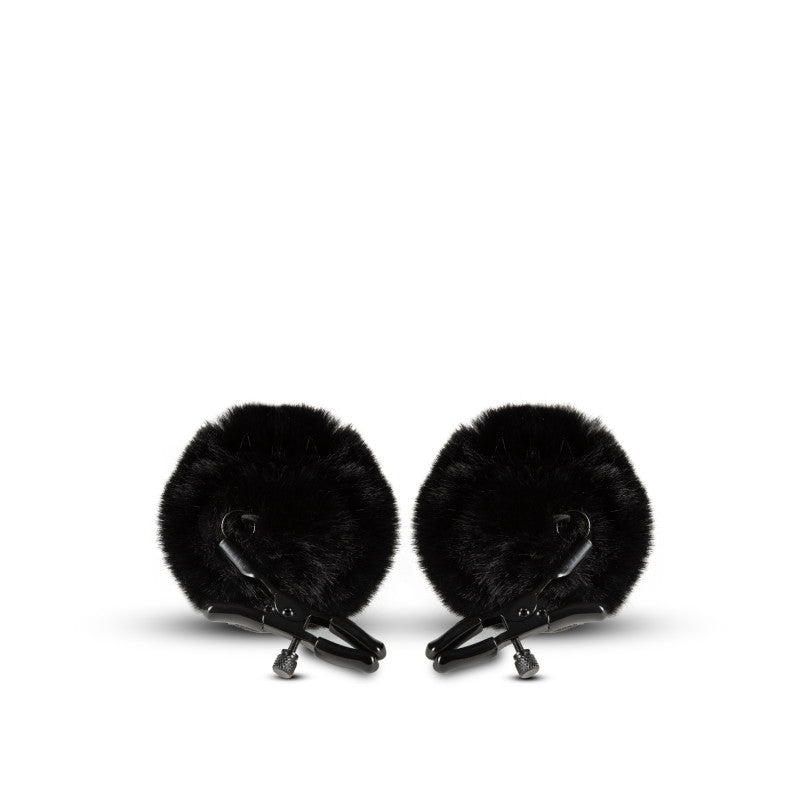 Noir Pom Adjustable Nipple Clamps - Black - - Nipple and Clit Clamps