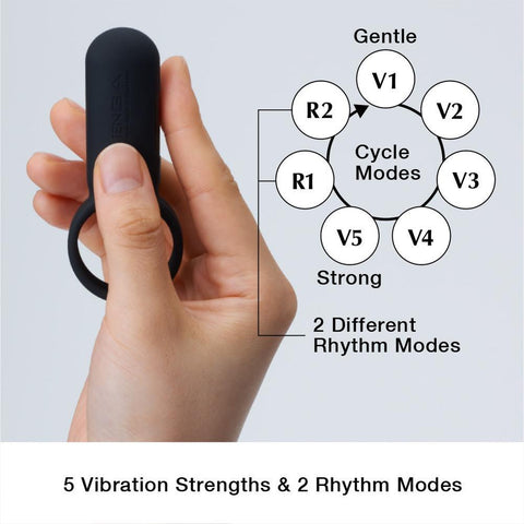 Tenga Svr Waterproof Vibrating Penis Ring with Upright Clitoral Stimulator - Vibrating Cock Rings