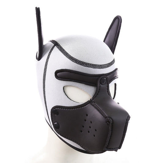 Black Mouth Dog Hood - - Bondage Hoods