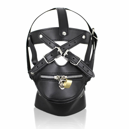 BDSM Hood Harness & Muzzle Thin - - Bondage Hoods