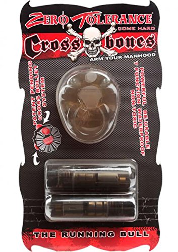 Crossbones Running Bull Double Bullet Cock Ring - - Vibrating Cock Rings