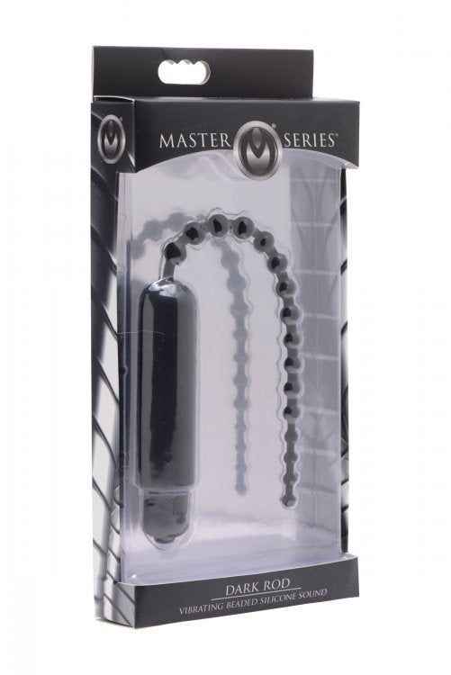 Dark Rod Vibrating Beaded Silicone Sound - - Penis Plugs