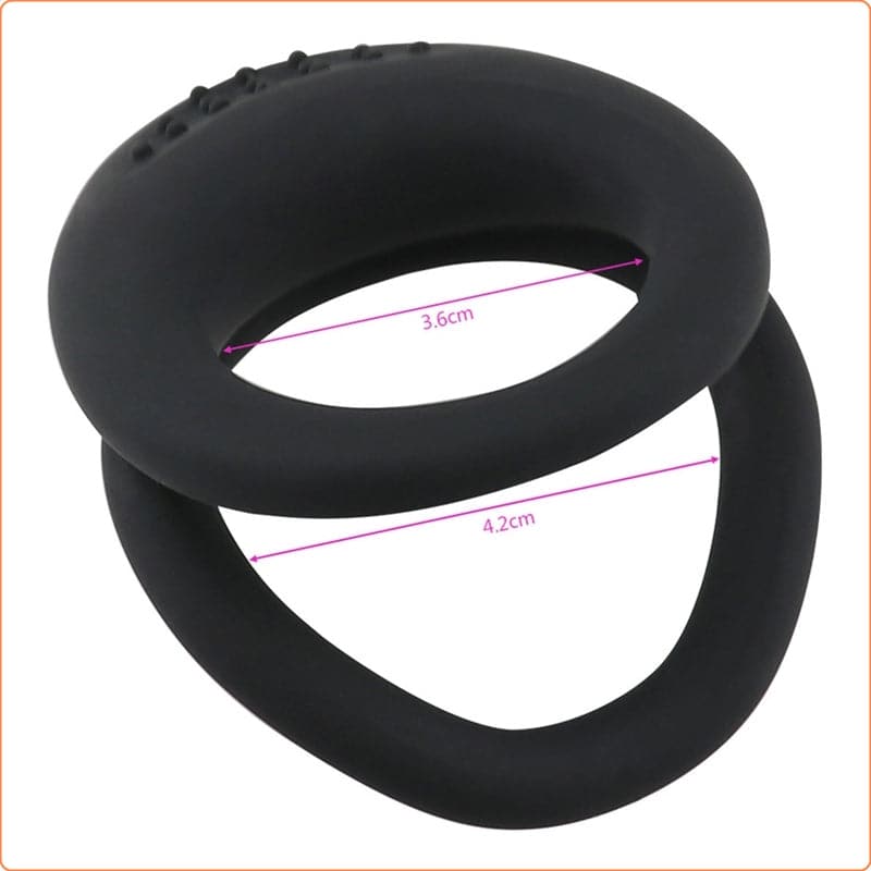 Dual Penis Ring For Men - - Ball and Cock Toys