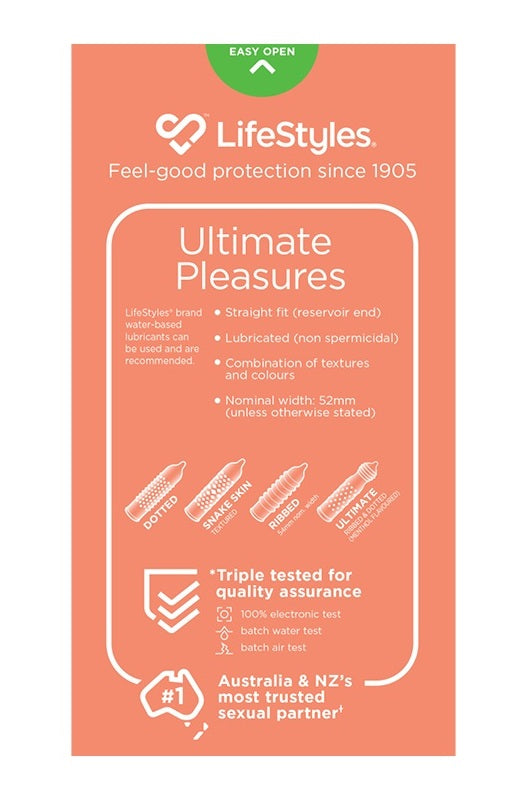 Lifestyles Ultimate Pleasures Condoms - - Condoms