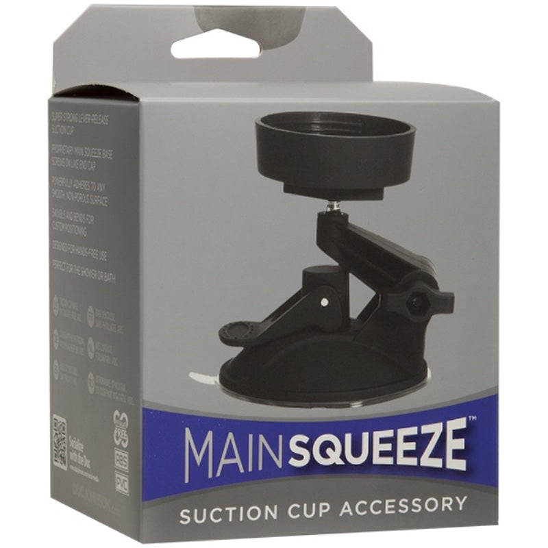 Main Squeeze Suction Cup Accessory Black - - Masturbators and Strokers