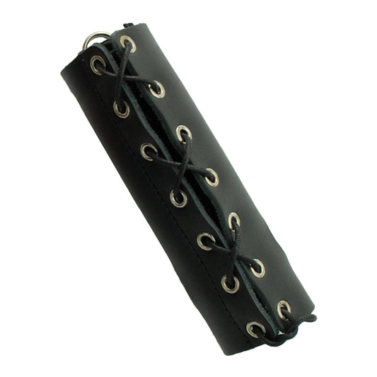 Lace Up Leather Cock Sheath For CBT Play - - Ball and Cock Toys