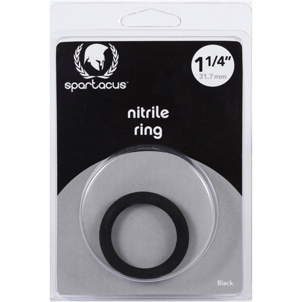 Nitrile C Ring - Black 1.25in - - Stretchy Cock Rings