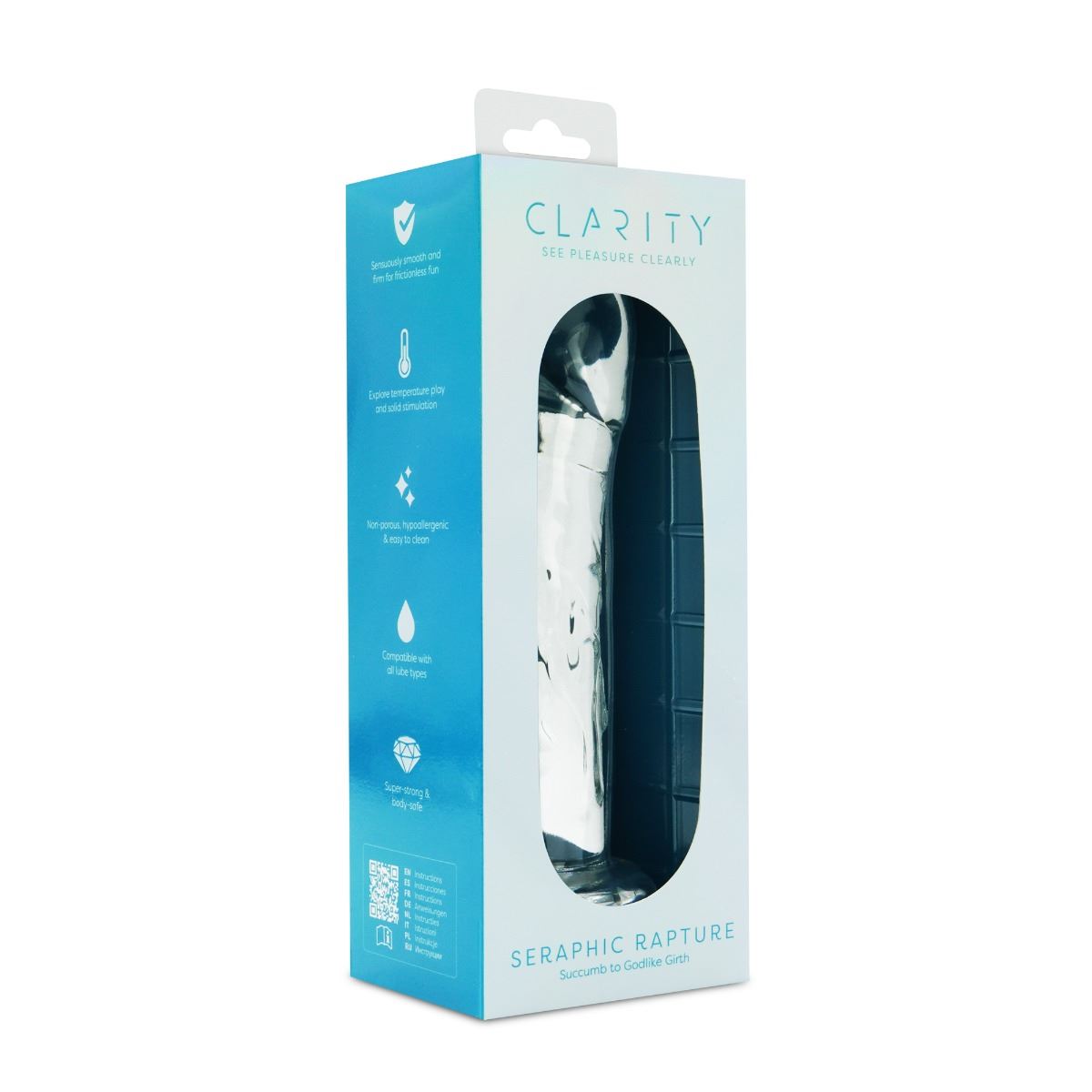 Creative Conceptions Clarity Seraphic Rapture Smooth Glass Dildo - - Glass Sex Toys