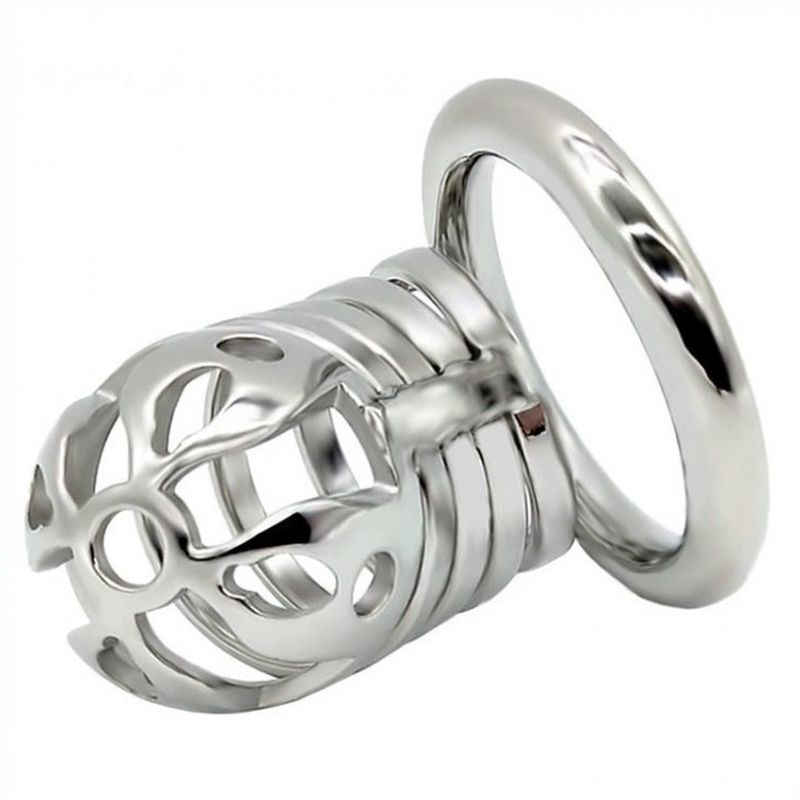 Captivated Stainless Steel Locking Chastity Cage - - Male Chastity