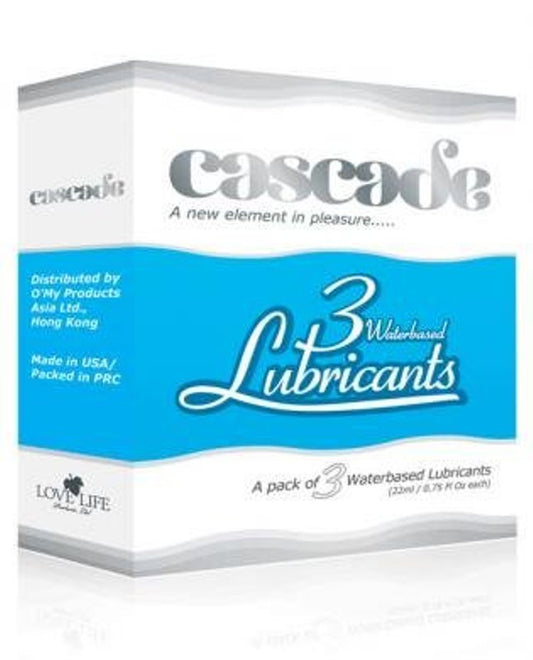 Cascade Cartridge Triple Pack Water Based Lubricants 22ml - - Lubricants & Lotions