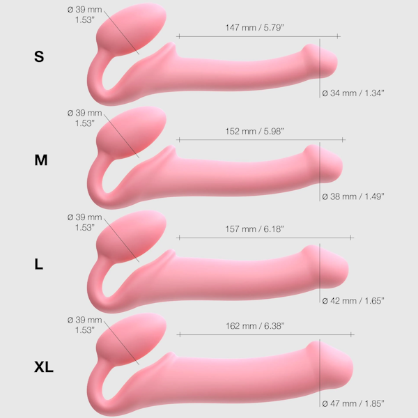 STRAP-ON-ME NEW Bendable Strap-On Flexible Dildo Pink - Strap On Sextoys