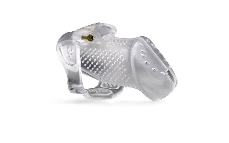 Brutus Airmesh Comfortable Male Chastity Cage - Clear - Male Chastity