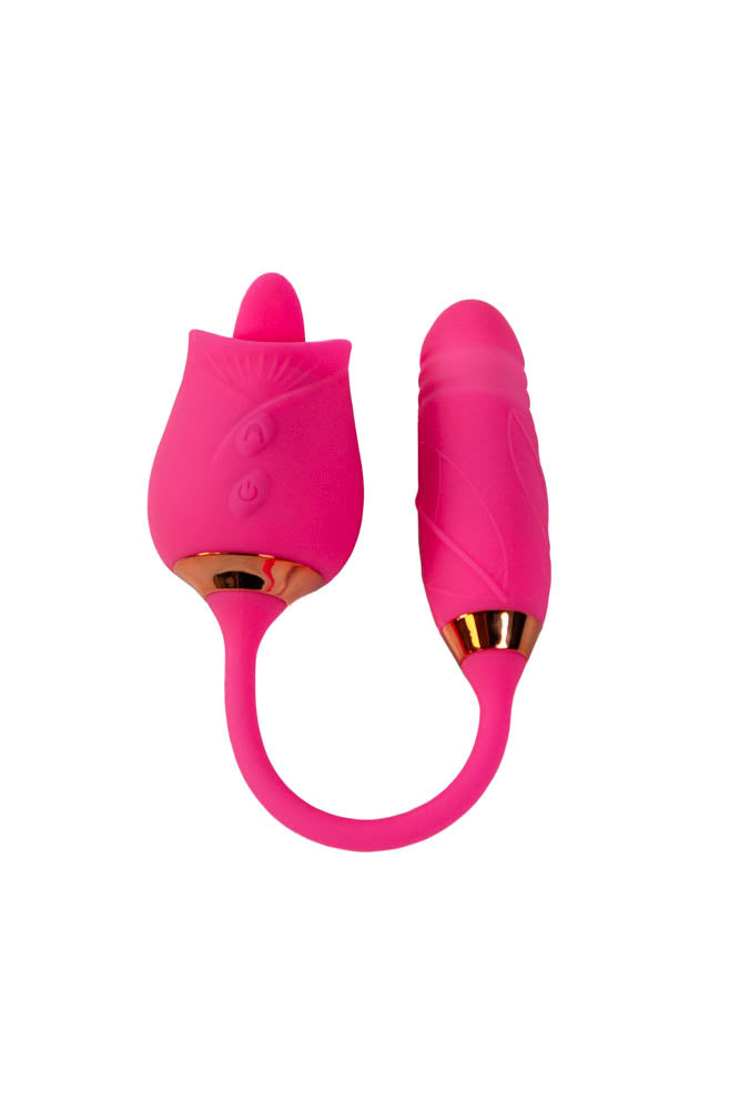 Cousins Group Pink Pussycat Licking Rose Clitoral Vibe - Clit Ticklers and Pulsators