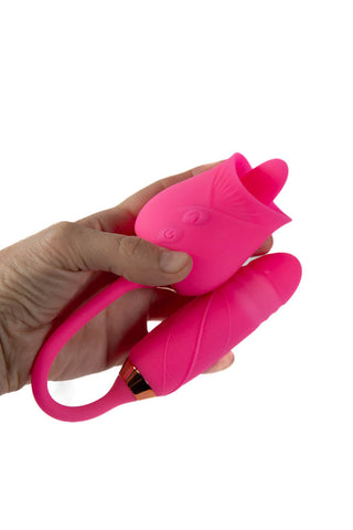 Cousins Group Pink Pussycat Licking Rose Clitoral Vibe - Clit Ticklers and Pulsators
