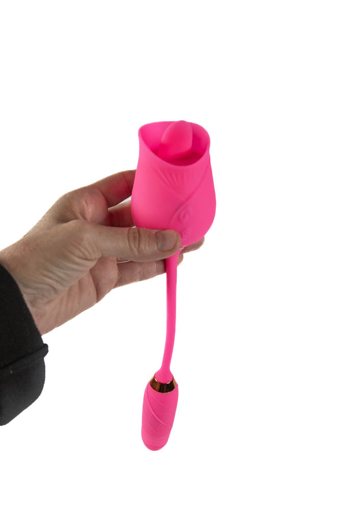 Cousins Group Pink Pussycat Licking Rose Clitoral Vibe - Clit Ticklers and Pulsators