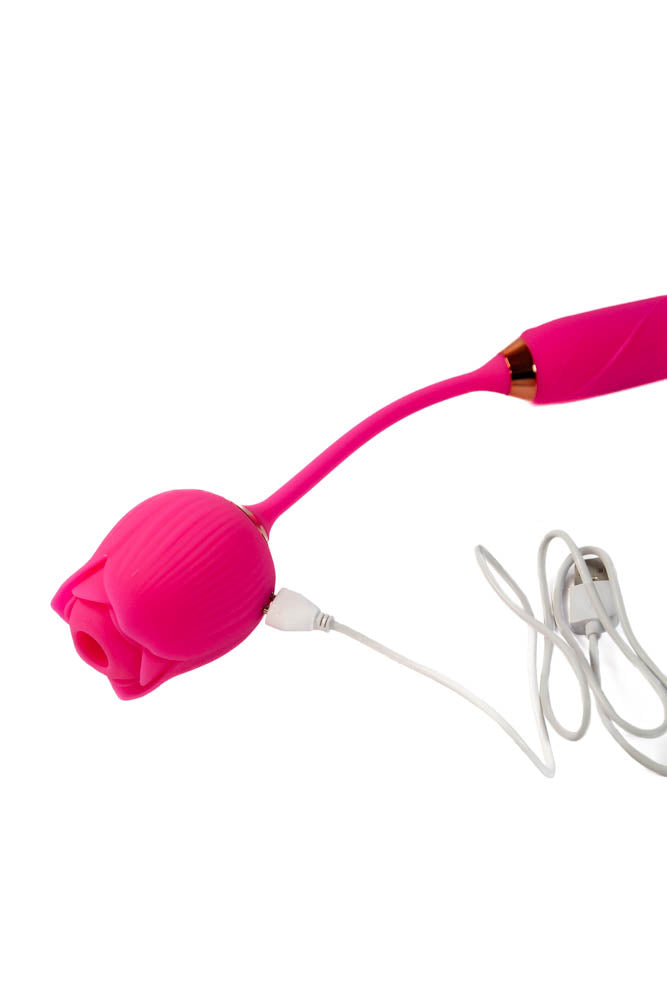 Cousins Group Pink Pussycat Thrusting Rose Vibrator - Clit Ticklers and Pulsators