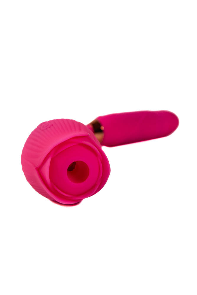 Cousins Group Pink Pussycat Thrusting Rose Vibrator - Clit Ticklers and Pulsators