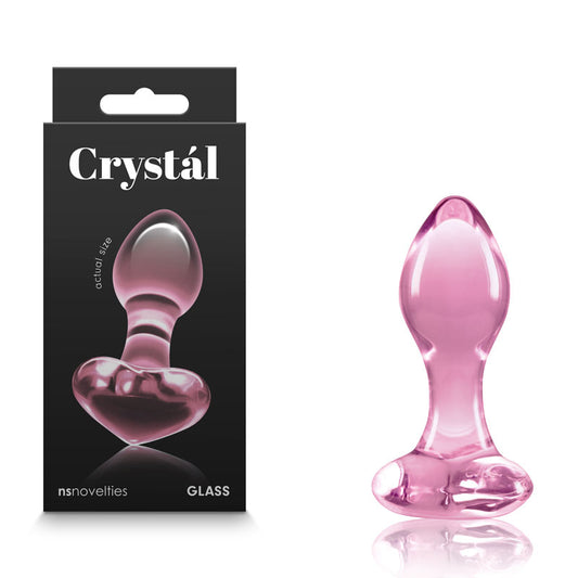 Crystal - Heart Glass Butt Plug - - Butt Plugs