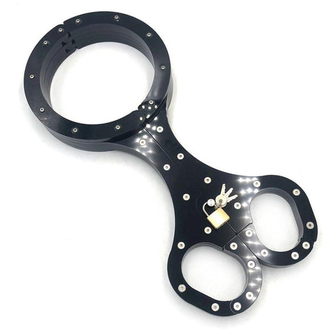 BDStyle Lilylush Leather Wrist/Ankle Restraints Studs Bondage Set - Cuffs And Restraints
