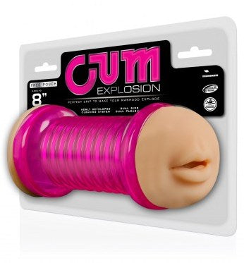 Cum Explosion 8 Inch Mouth And Pussy Dual Pleasure Masturbator - - Fleshlight Male Masturbators