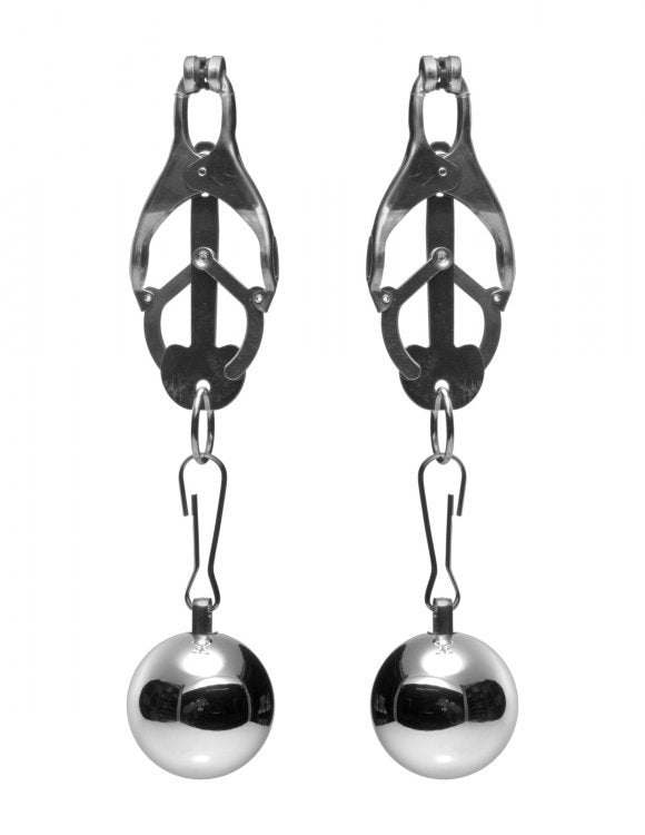 Deviant Monarch Weighted Nipple Clamps - - Nipple and Clit Clamps