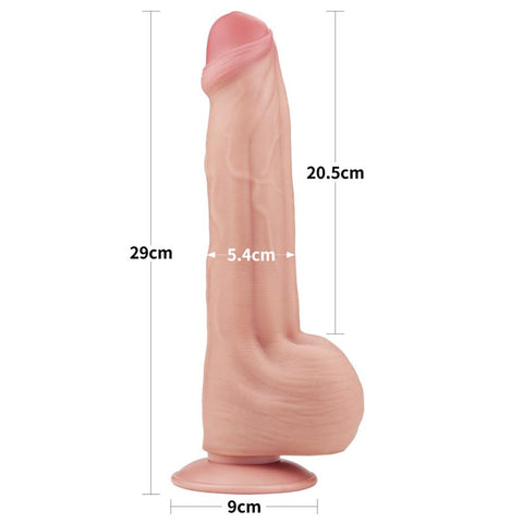 11.5 Inch King Sized Sliding Skin Dual Layer Dong by Lovetoy